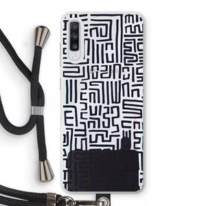 CaseCompany Moroccan Print: Samsung Galaxy A70 Transparant Hoesje met koord