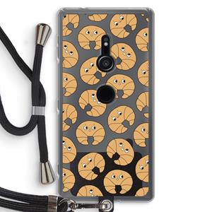 CaseCompany Croissant: Sony Xperia XZ2 Transparant Hoesje met koord