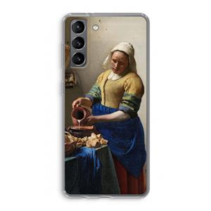 CaseCompany The Milkmaid: Samsung Galaxy S21 Transparant Hoesje