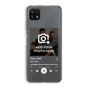 CaseCompany Music Player: Samsung Galaxy A22 5G Transparant Hoesje