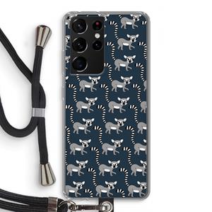 CaseCompany Makis: Samsung Galaxy S21 Ultra Transparant Hoesje met koord