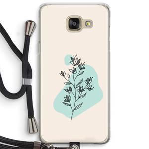 CaseCompany Violets are blue: Samsung Galaxy A5 (2016) Transparant Hoesje met koord