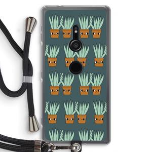 CaseCompany Sansevieria: Sony Xperia XZ2 Transparant Hoesje met koord
