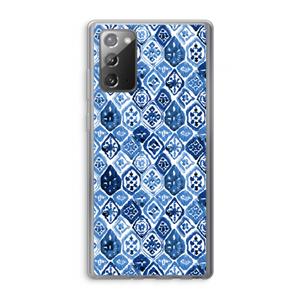 CaseCompany Blauw motief: Samsung Galaxy Note 20 / Note 20 5G Transparant Hoesje