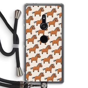 CaseCompany Pony: Sony Xperia XZ2 Transparant Hoesje met koord