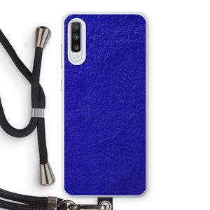 CaseCompany Majorelle Blue: Samsung Galaxy A70 Transparant Hoesje met koord