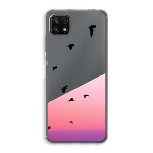 CaseCompany Fly away: Samsung Galaxy A22 5G Transparant Hoesje