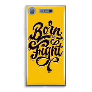 CaseCompany Born to Fight: Sony Xperia XZ1 Transparant Hoesje