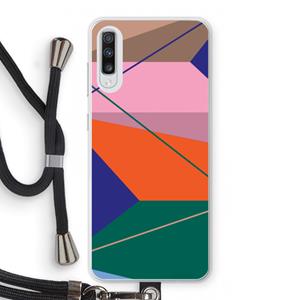 CaseCompany Gestalte 1: Samsung Galaxy A70 Transparant Hoesje met koord