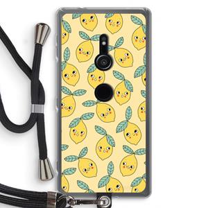 CaseCompany Citroenen: Sony Xperia XZ2 Transparant Hoesje met koord