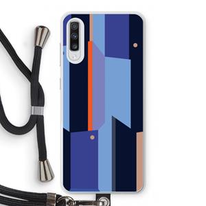 CaseCompany Gestalte 3: Samsung Galaxy A70 Transparant Hoesje met koord