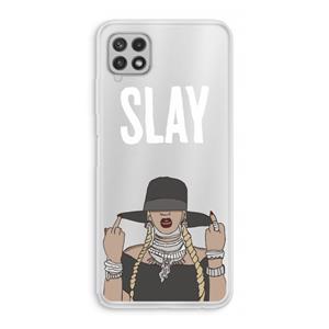 CaseCompany Slay All Day: Samsung Galaxy A22 4G Transparant Hoesje