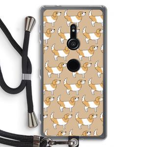 CaseCompany Doggy: Sony Xperia XZ2 Transparant Hoesje met koord