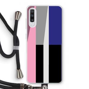 CaseCompany Gestalte 4: Samsung Galaxy A70 Transparant Hoesje met koord