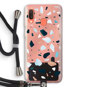 CaseCompany Terrazzo N°13: Samsung Galaxy A20e Transparant Hoesje met koord