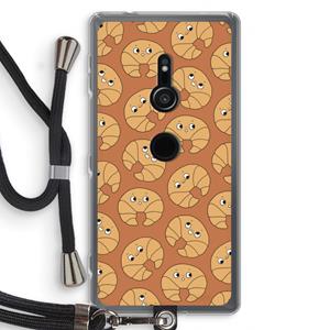 CaseCompany Croissant: Sony Xperia XZ2 Transparant Hoesje met koord