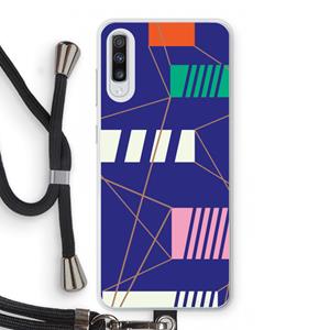 CaseCompany Gestalte 5: Samsung Galaxy A70 Transparant Hoesje met koord