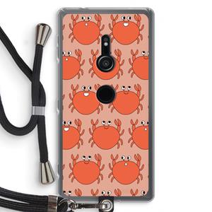 CaseCompany Krab: Sony Xperia XZ2 Transparant Hoesje met koord