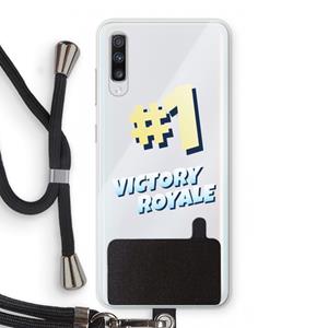 CaseCompany Victory Royale: Samsung Galaxy A70 Transparant Hoesje met koord