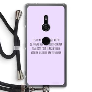CaseCompany Regenboog: Sony Xperia XZ2 Transparant Hoesje met koord