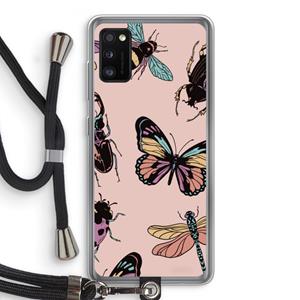 CaseCompany Tiny Bugs: Samsung Galaxy A41 Transparant Hoesje met koord