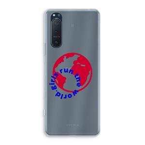 CaseCompany Run The World: Sony Xperia 5 II Transparant Hoesje