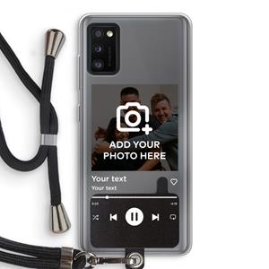 CaseCompany Music Player: Samsung Galaxy A41 Transparant Hoesje met koord