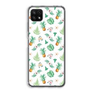 CaseCompany Ananas bladeren: Samsung Galaxy A22 5G Transparant Hoesje