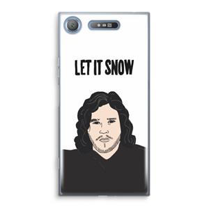 CaseCompany Let It Snow: Sony Xperia XZ1 Transparant Hoesje