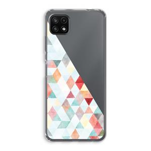 CaseCompany Gekleurde driehoekjes pastel: Samsung Galaxy A22 5G Transparant Hoesje