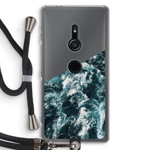 CaseCompany Zee golf: Sony Xperia XZ2 Transparant Hoesje met koord