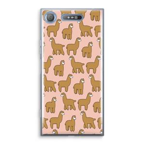 CaseCompany Alpacas: Sony Xperia XZ1 Transparant Hoesje