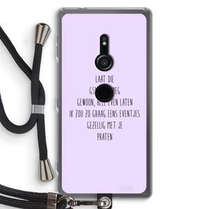 CaseCompany GSM: Sony Xperia XZ2 Transparant Hoesje met koord