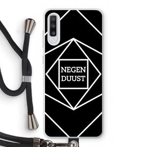 CaseCompany Negenduust geometrisch: Samsung Galaxy A70 Transparant Hoesje met koord