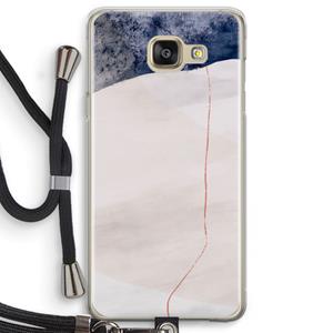 CaseCompany Stone White: Samsung Galaxy A5 (2016) Transparant Hoesje met koord
