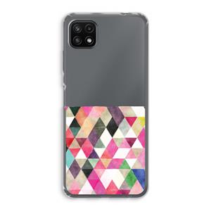 CaseCompany Gekleurde driehoekjes: Samsung Galaxy A22 5G Transparant Hoesje