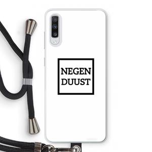 CaseCompany Negenduust vierkant: Samsung Galaxy A70 Transparant Hoesje met koord