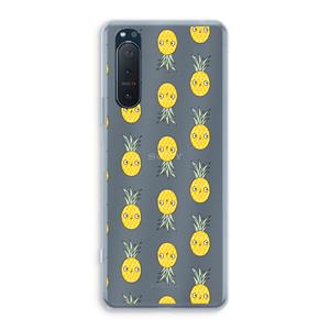 CaseCompany Ananas: Sony Xperia 5 II Transparant Hoesje