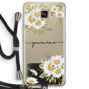 CaseCompany Daisies: Samsung Galaxy A5 (2016) Transparant Hoesje met koord