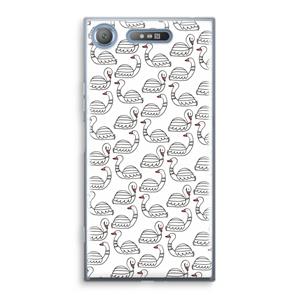 CaseCompany Zwanen: Sony Xperia XZ1 Transparant Hoesje