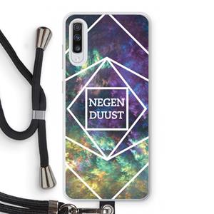 CaseCompany Negenduust ruimte: Samsung Galaxy A70 Transparant Hoesje met koord