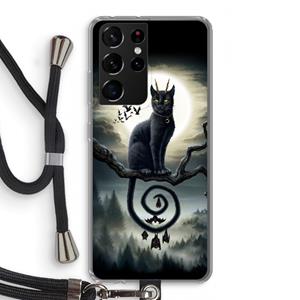 CaseCompany Moonlight Companions: Samsung Galaxy S21 Ultra Transparant Hoesje met koord