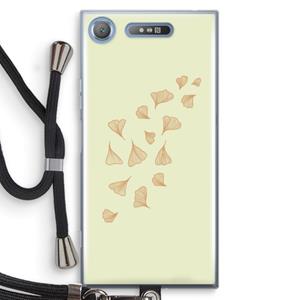 CaseCompany Falling Leaves: Sony Xperia XZ1 Transparant Hoesje met koord