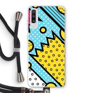 CaseCompany Pop Art #1: Samsung Galaxy A70 Transparant Hoesje met koord