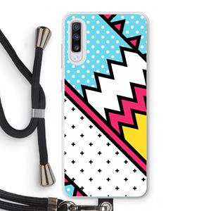 CaseCompany Pop Art #2: Samsung Galaxy A70 Transparant Hoesje met koord