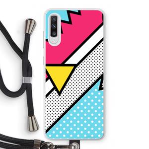 CaseCompany Pop Art #3: Samsung Galaxy A70 Transparant Hoesje met koord
