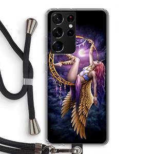CaseCompany Aerial Angel: Samsung Galaxy S21 Ultra Transparant Hoesje met koord