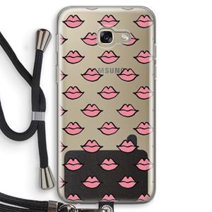 CaseCompany Lipjes: Samsung Galaxy A5 (2017) Transparant Hoesje met koord
