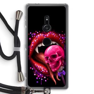 CaseCompany Dodelijk zoet: Sony Xperia XZ2 Transparant Hoesje met koord