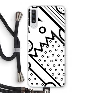 CaseCompany Pop Art #4: Samsung Galaxy A70 Transparant Hoesje met koord